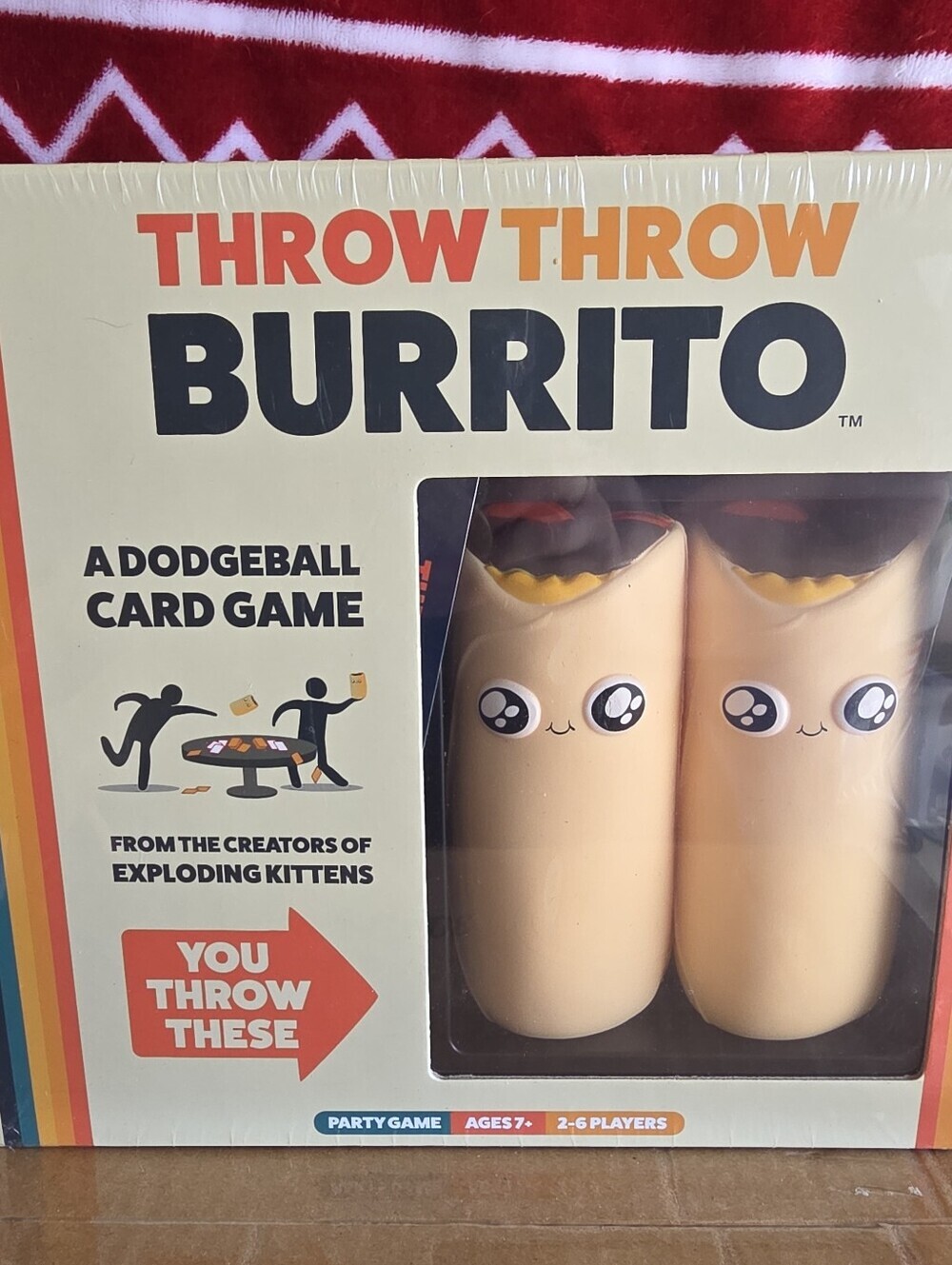 New- Throw Throw Burrito by Exploding Kittens - Dodgeball Card Family Game Night